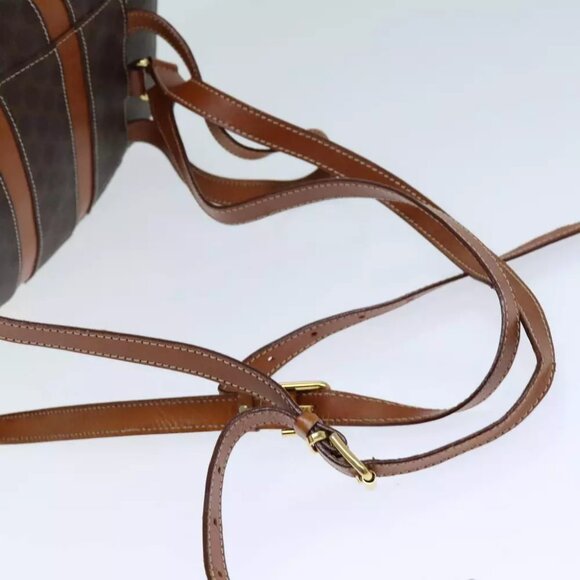 CELINE Macadam Canvas Backpack PVC Brown main image 5